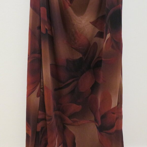 WINDSOR Drama Meets Paradise Floral Maxi Dress in Brown Y2K Whimsigoth Friends - Picture 12 of 15